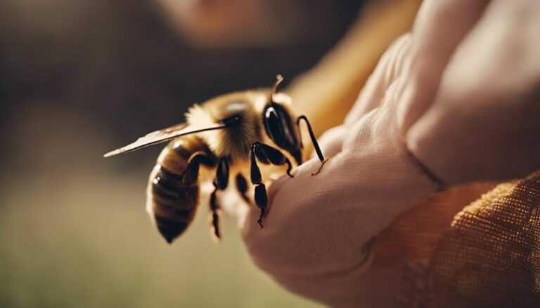 bee stinging through clothing