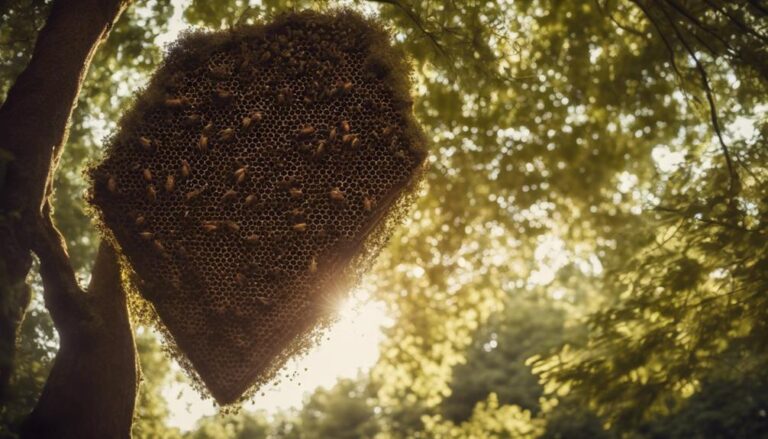 beehive in backyard garden